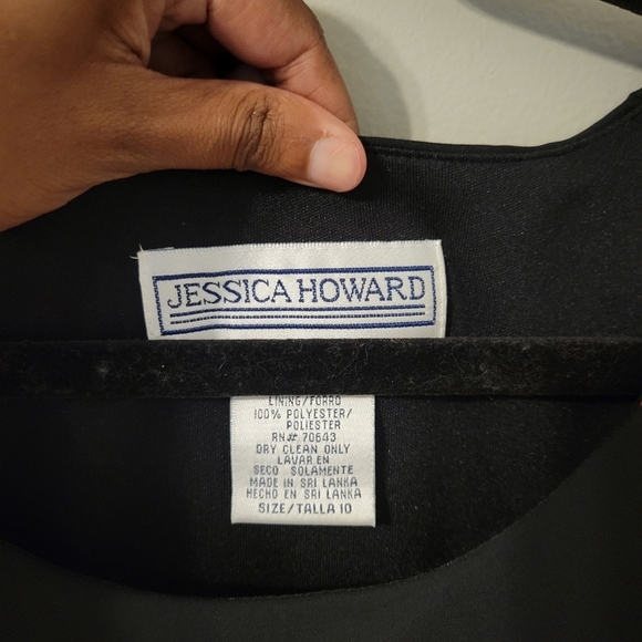 Jessica Howard Women's Vintage Y2k Black Floral Midi Dress. S 10 Witchy Vampire - Picture 2 of 10